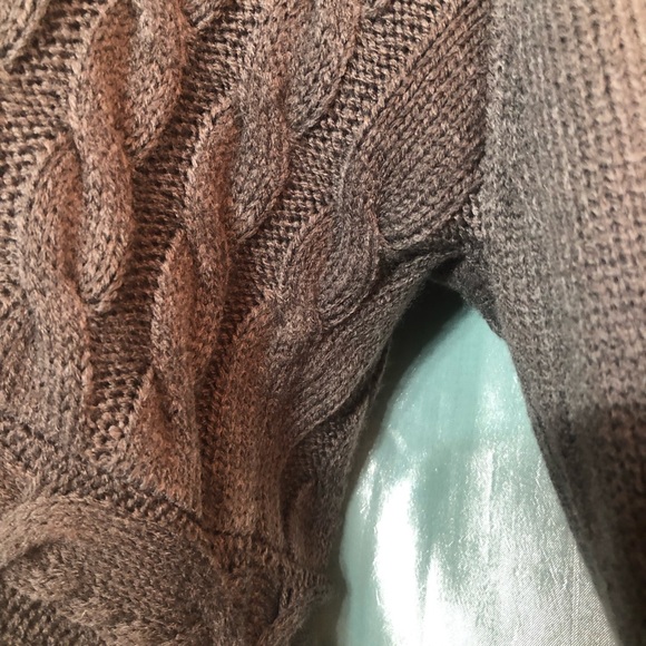 Grey cabled classy sweater dress, L - Picture 3 of 7
